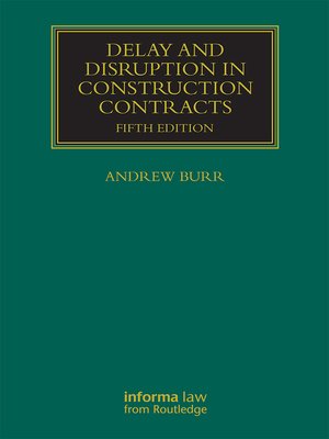 cover image of Delay and Disruption in Construction Contracts